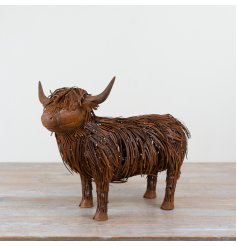 a cute highland cow standing ornamnet 