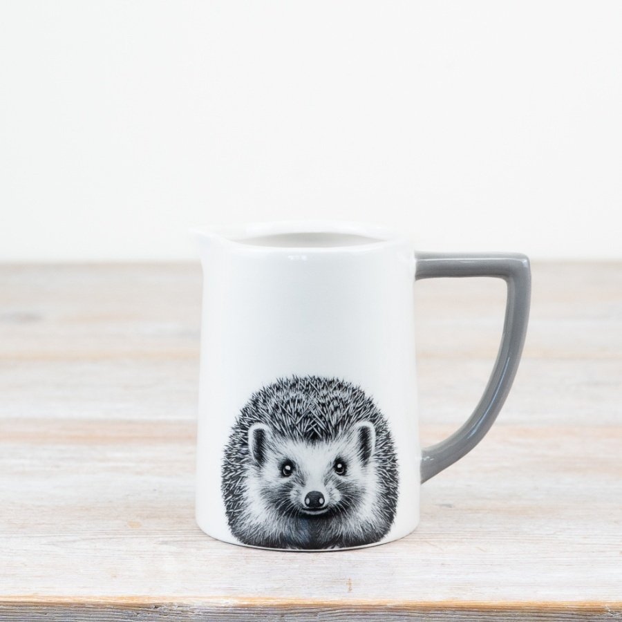 Adorable hedgehog motif milk jug - perfect for cream or syrup!