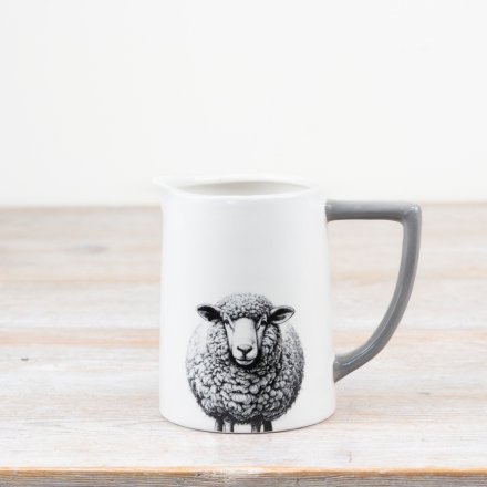 Edgy and chic milk jug featuring a sheep motif, perfect for any kitchen. 