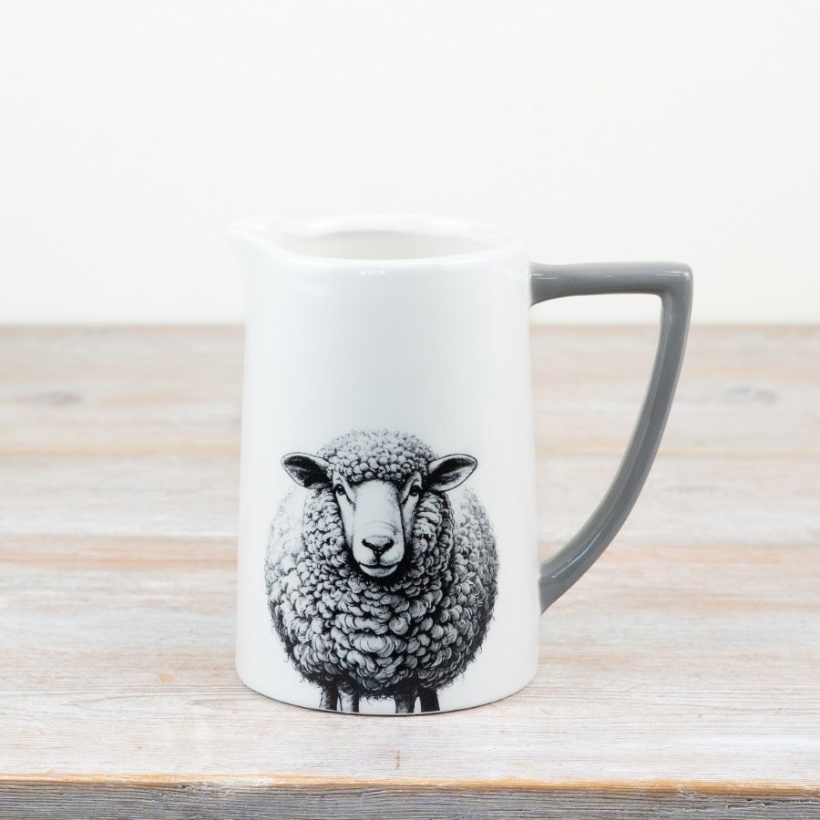 Beautiful Sheep Pitcher, crafted from premium porcelain for a touch of charm to your kitchen décor. 
