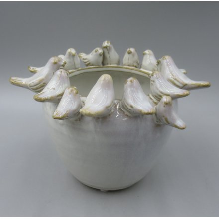 Family of Birds Vase, 16.5cm 