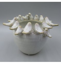 charming bird design planter 