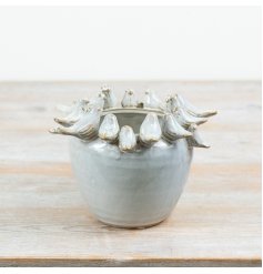 charming bird design planter 