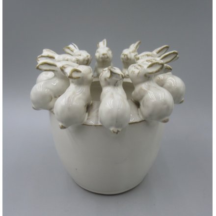 Adorable bunny-shaped planter perfect for your favorite plants.