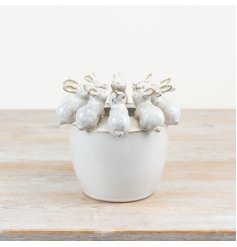Adorable bunny-shaped planter perfect for your favorite plants.