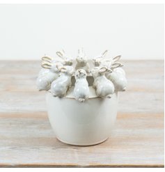 charming bunny rabbit plant pot