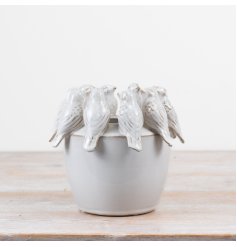charming birdie design planter 