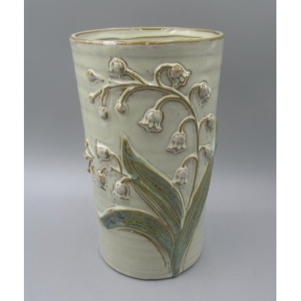 24cm Vase with Embossed Floral Pattern