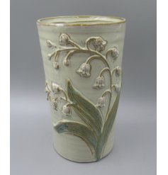 Flower vase with a natural, earthy tone
