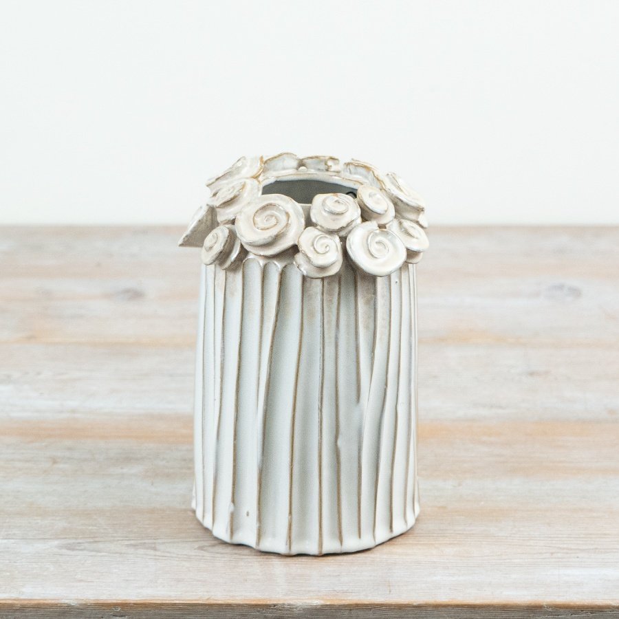 Elegant vase featuring a lovely floral pattern