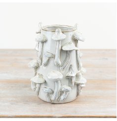 Bring rustic charm to your space with this unique 3D mushroom-shaped vase.