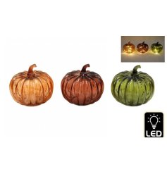 Illuminate Halloween with our stunning Led Glass Pumpkin Decoration.