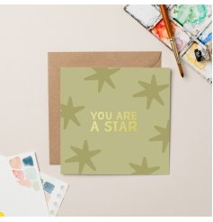 Express your love with our You Are A Star Greetings Card. Perfect for showing someone how much they mean to you. 