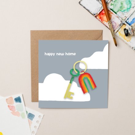 15cm Keys New Home Greetings Card