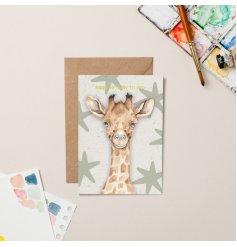 Celebrate in a ROAR-some way with our charming Giraffe Birthday Greetings Card. 