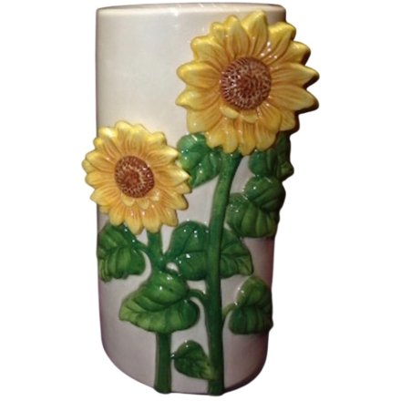 3D Sunflower Vase, 26cm 