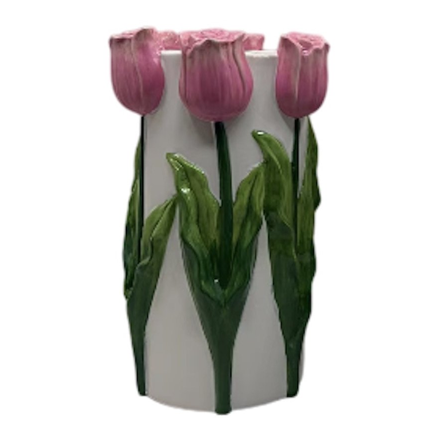 23.5cm Pink 3D Tulip Vase