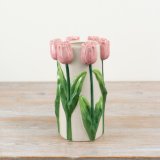 View Pink 3D Tulip Vase, 23.5cm Details Add a touch of elegance and femininity to your home with our Pink Tulip Ceramic Vase