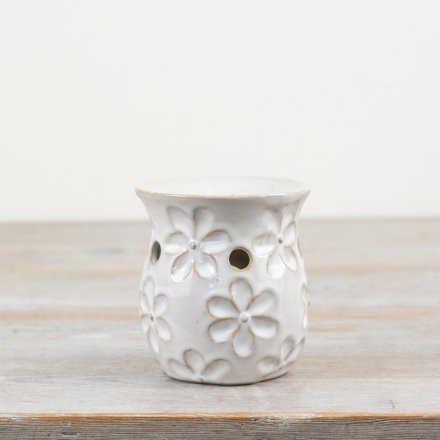 Oil Burner with Flower Design, 9.8cm 