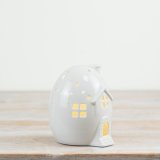 Create a warm glow in the home this season with this unique egg shaped light up house. 