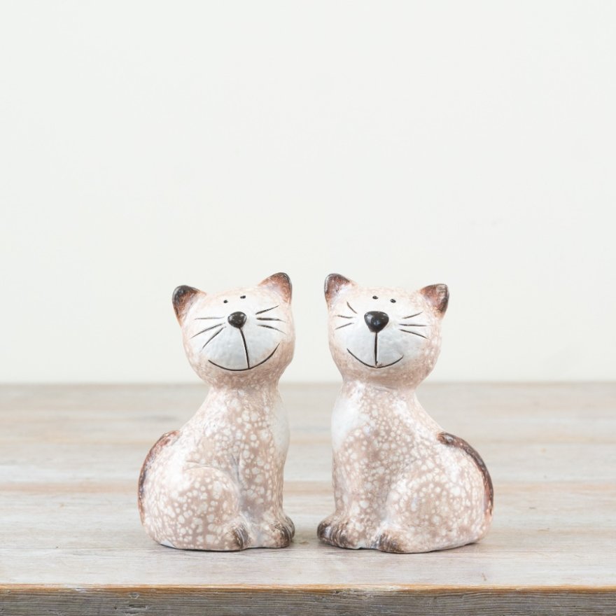 2A Sitting Cat Ornament, 13.5cm
