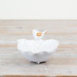 Add a touch of elegance to your home decor with our charming Bird & Flower Trinket Dish