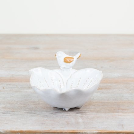 Bird & Flower Trinket Dish, 15cm 