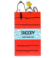 Flip, jot, and smile with the lovable Peanuts Snoopy & Woodstock Memo Pad - perfect for on-the-go notes!"