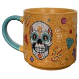 Add a touch of culture to your coffee break with our Day Of The Dead Large Porcelain Mug. 