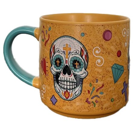 Large Day of the Dead Porcelain Coffee Mug 
