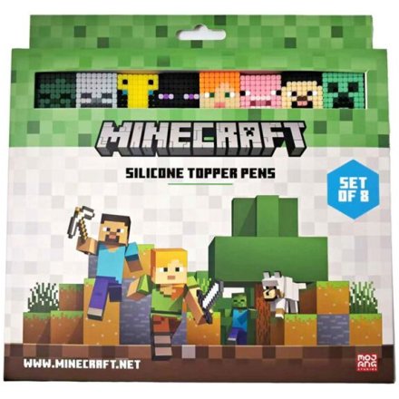 Minecraft Fine Tip Pen Set with 8 Silicone Toppers