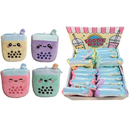 Mini Change Purse Foodiemals Bubble Tea Plush 
