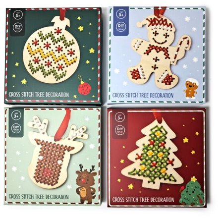 4/A Christmas Cross Stitch DIY Decoration