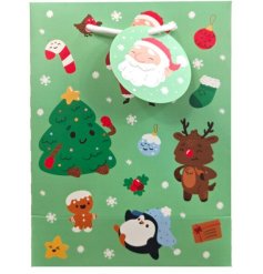 Spread holiday cheer with our festive Jingle Bunch Gift Bag - filled with Christmas goodies for a joyful and fun-fille