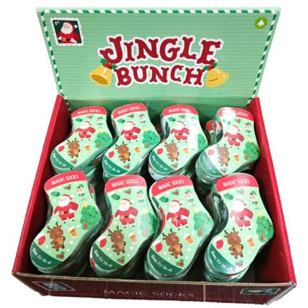 Lift your holiday spirits and treat your feet with our Jingle Bunch Christmas Compressed Magic Socks 