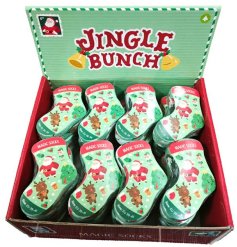 Elevate your holiday mood and pamper your feet with our Jingle Bunch Christmas Compressed Magic Socks.