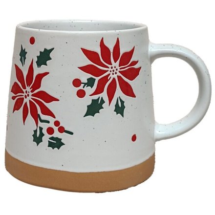 Poinsettia Tapered Mug, 13cm