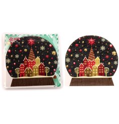 Create a festive atmosphere at your table with our charming Christmas Snow Globe Napkins. 