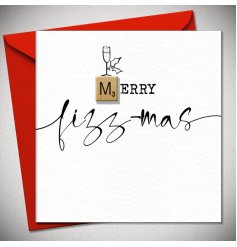 Celebrate the holidays with our Merry Fizmass Greetings Card! 