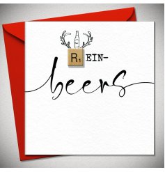 Share holiday spirit with our Rein-Beers Xmas Card! Cheers to good times and spreading cheer.