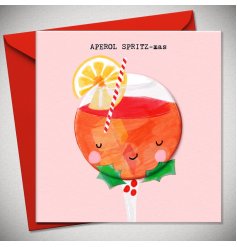 Celebrate the season with our Aperol Spritzmas Greetings Card. Perfect for spreading holiday cheer!