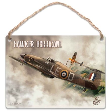 Hawker Hurricane Plane Metal Dangler Sign 
