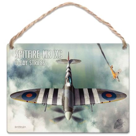 D - Day Spitfire Metal Dangler Sign