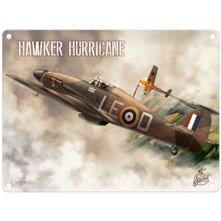 Hawker Hurricane Plane Metal Sign, 20cm 