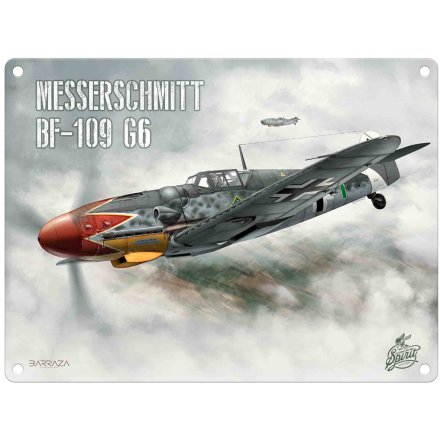 Messerschmitt BF 109	 Metal Sign, 20cm 