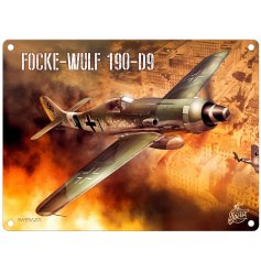 Take your love for aviation to new heights with the Focke Wulf - 109 Mini Metal Sign. 
