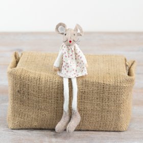 Introducing our latest addition: the darling Girl Mouse With Dangle Legs 