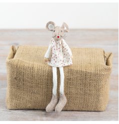 Introducing the Girl Sitting Mouse with Dangle Legs - a delightful new addition to our collection!