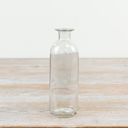 16.5cm Clear Glass Bud Vase