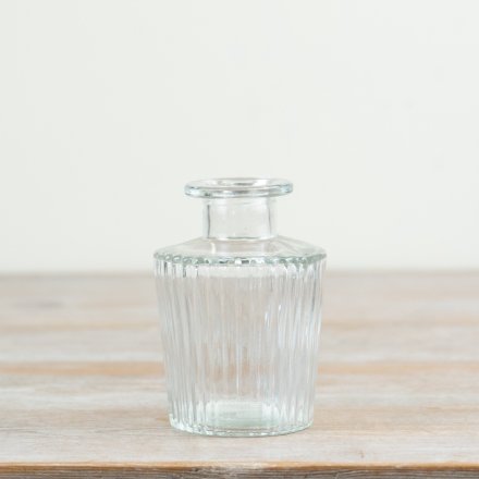 10cm Textured Glass Vase